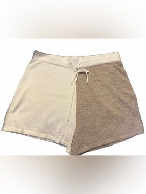 Anthropologie Knit Lounge shorts in beige and cream